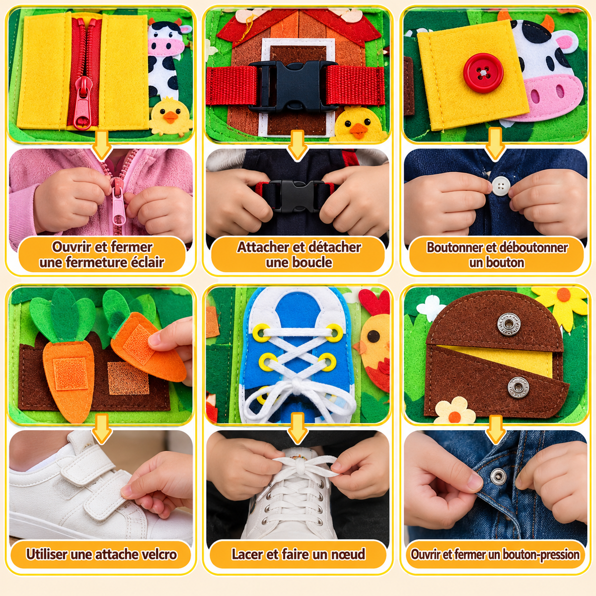 Busy Board - Montessori | Activités de la ferme