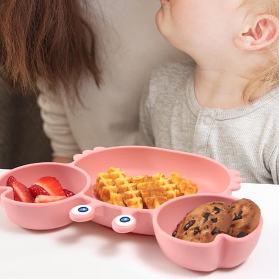 Assiette bebe rose pour repas