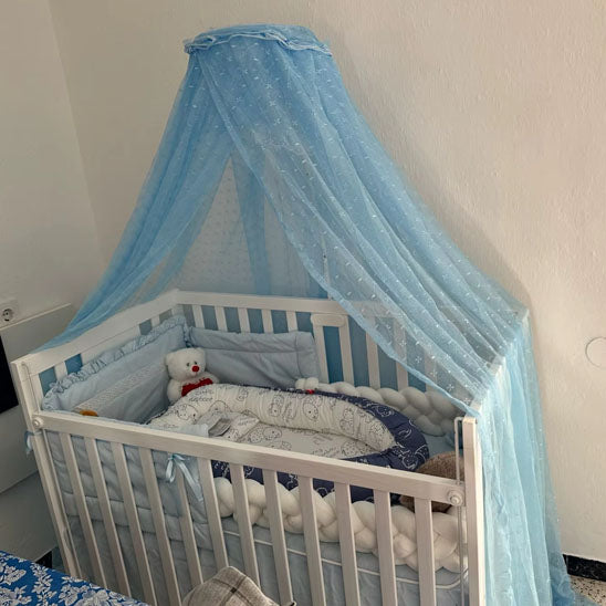 ciel-de-lit-bébé-bleu-berceau-avec-tresse-lit-chambre-
