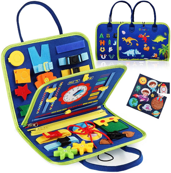 Jeux Montessori bleu avec dinosaur