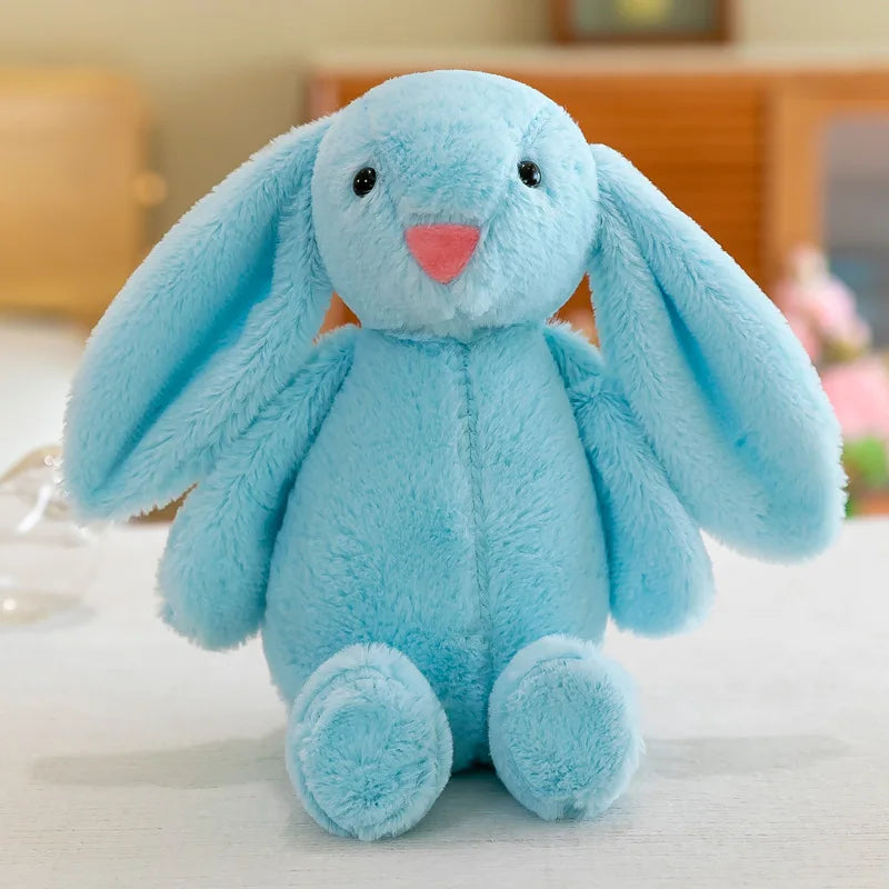 peluche lapin bleu
