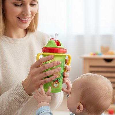 Verre bebe vert