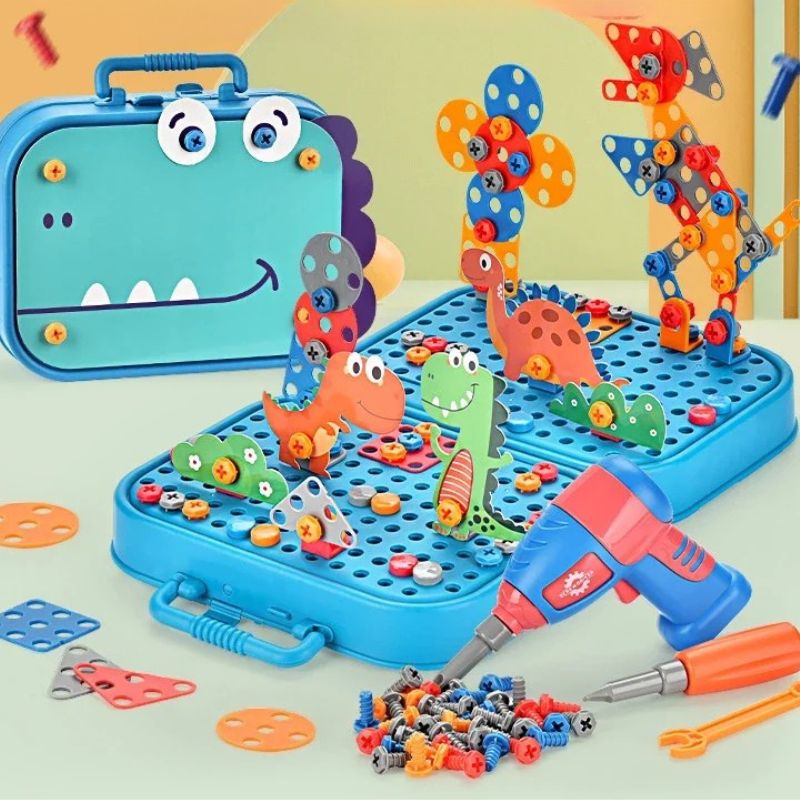 Boîte à outils Montessori - DinoBricolo™  | Jouet éducatif dinosaure