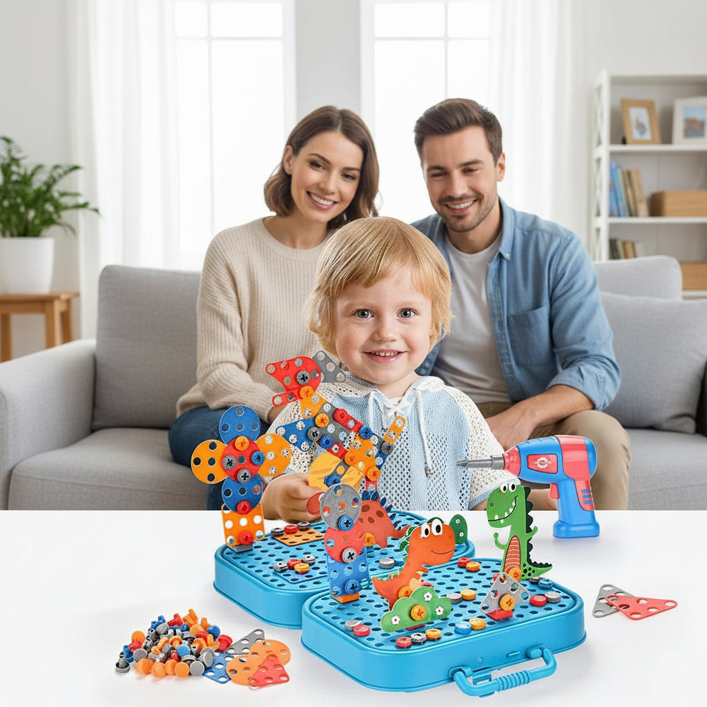 Boîte à outils Montessori - DinoBricolo™  | Jouet éducatif dinosaure