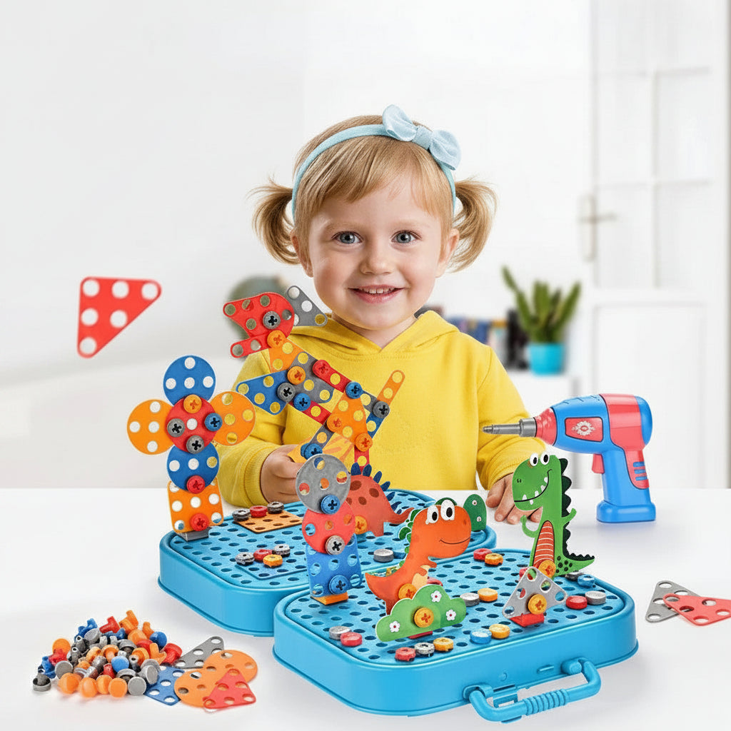 Boîte à outils Montessori - DinoBricolo™  | Jouet éducatif dinosaure