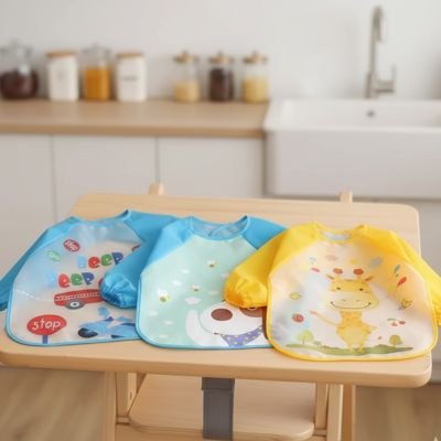 Bavoir manche longue protége les vêtements