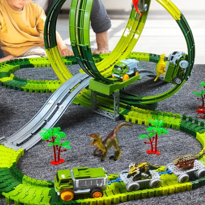 circuit voiture enfant vert