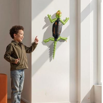 jouet avion lézars lumineux sur le mur