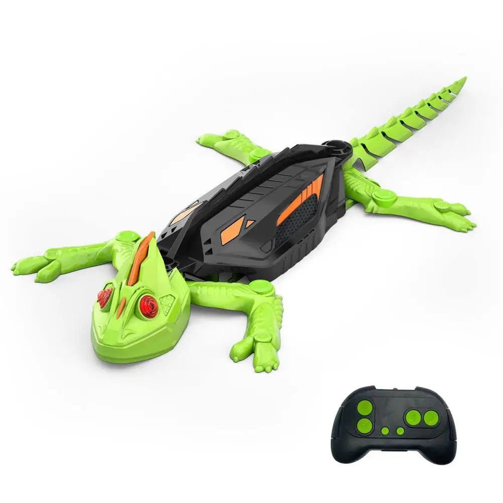 jouet avion lézard lumineux led noir et vert