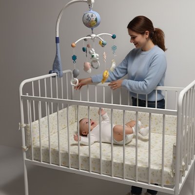 Mobile bebe musical lumineux pour sommeil