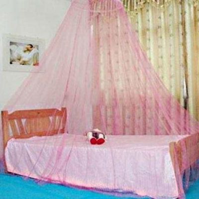 Moustiquaires lit bebe  ciel de lit rose fonce