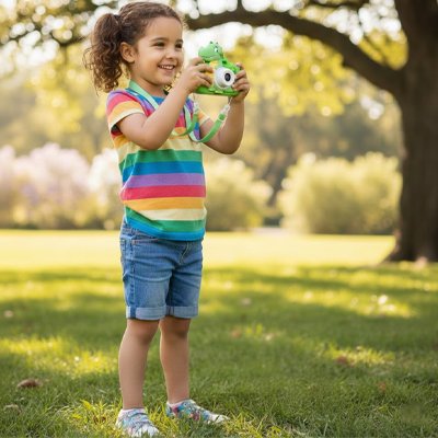 Appareil photo pour enfant crocodile vert