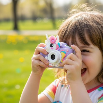 Appareil photo pour enfant violet licorne