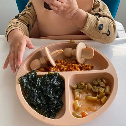 Assiette bebe plusieurs compartiments pour fruits et légumes