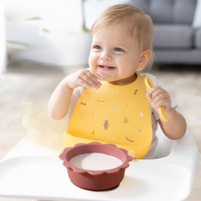 assiette bebe portable en silicone