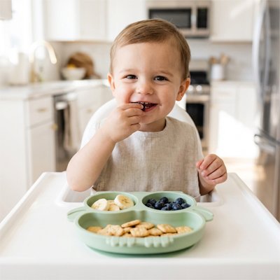 assiette bebe ventouse antidérapante en silicone