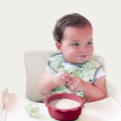 assiette bebe rose