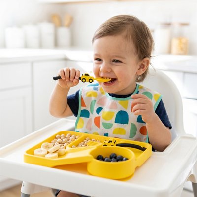 Assiette bebe voiture avec trois compartiments