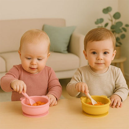 assiette pour bebe jumeaux s'alimenter seuls