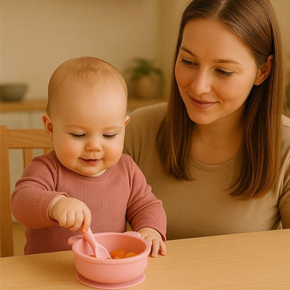 assiette-pour-bebe_maman partage avec son bébé des  bons moments