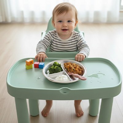 assiette bebe ventouse antidérapante  multicompartiments bébé mange repas