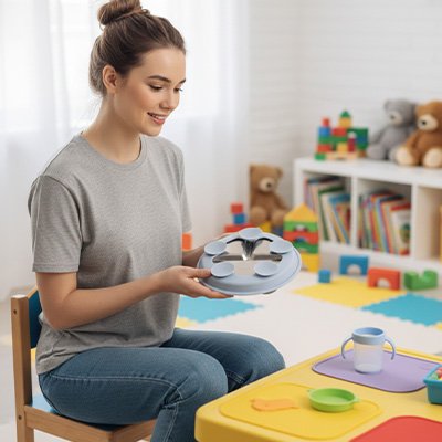 assiette bebe ventouse antidérapante   maman contente de l'assiette 