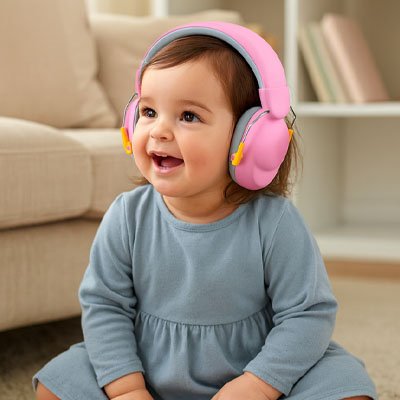 casque anti bruit rose