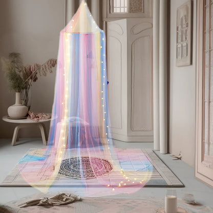 ciel de lit bébé arc en ciel chambre bébé fille ou garçon colorée