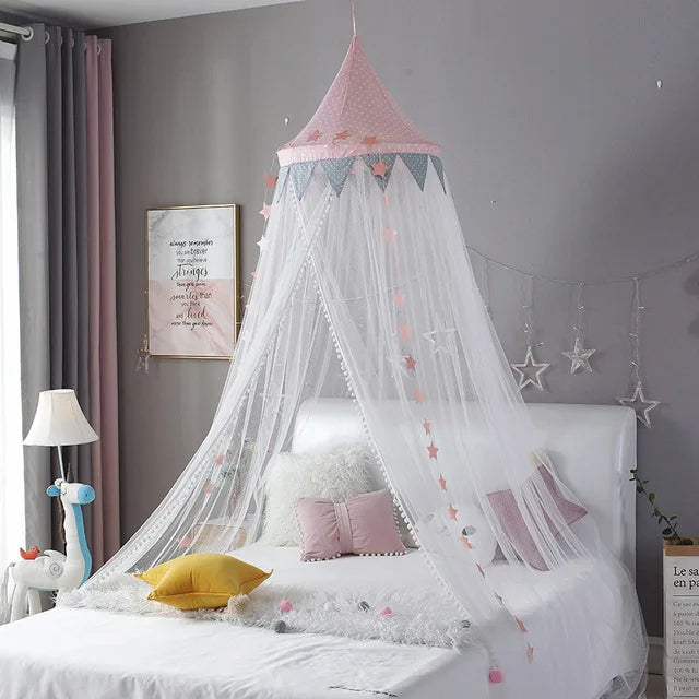 ciel de lit bebe chapiteau facile a installer sur berceau ou lit
