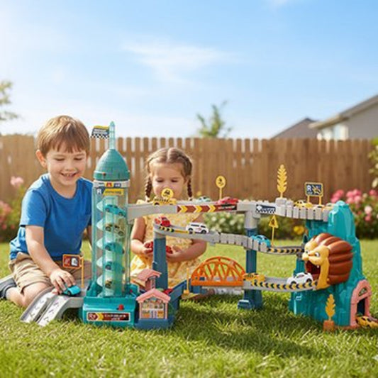 Circuit voiture enfant multicouleur