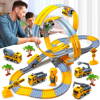 circuit voiture gris jaune