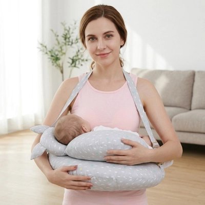 Coussin allaitement gris