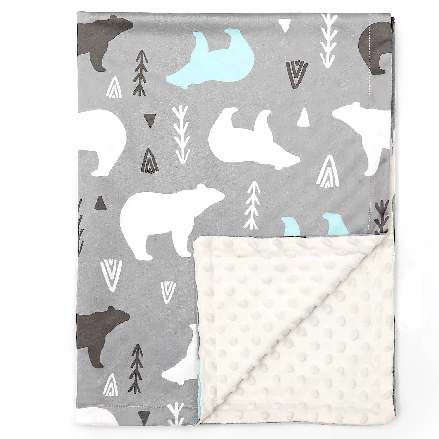 couverture-bebe-blanche-gris-OURS_-POLAIRE