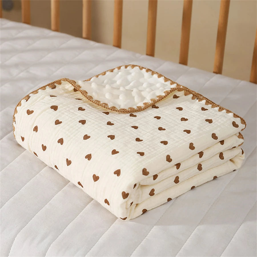 couverture chaude bebe cœur respirante