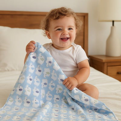 Couverture en polaire bebe / Rose et bleu