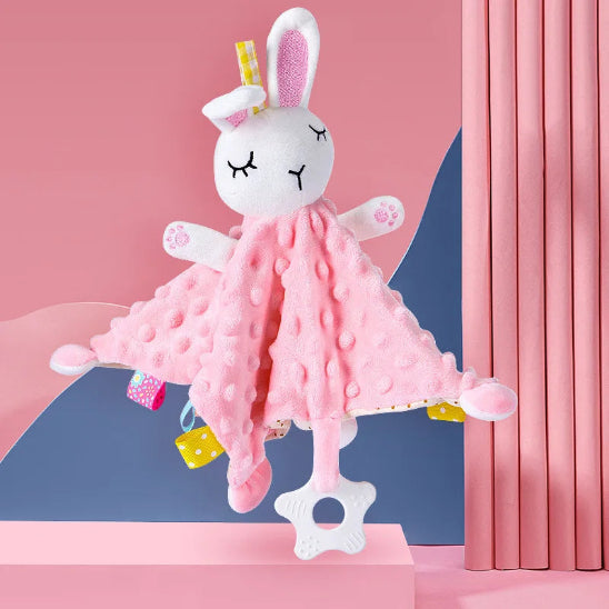 doudou bebe peluche lapin rose douce