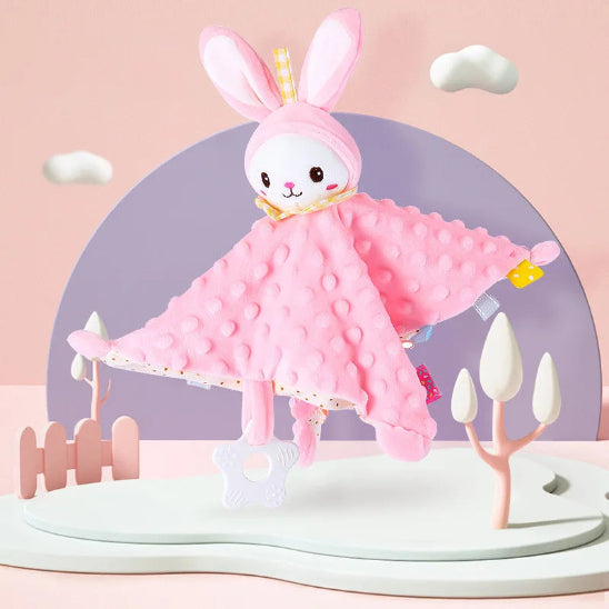 doudou bebe peluche lapin rose