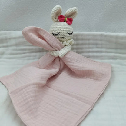 doudou bebe lapin couverture rose