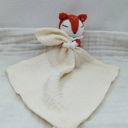 doudou bebe renard blanc
