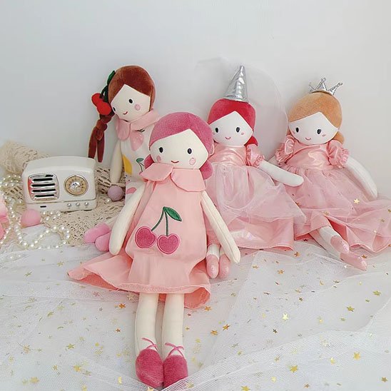doudou-fille-Ballerine-princesse-cerise-fée-robe-rose