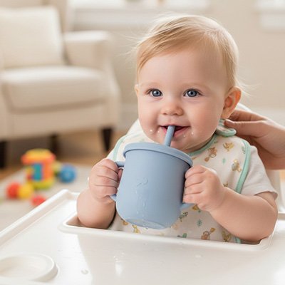 Gobelet bebe bleu clair