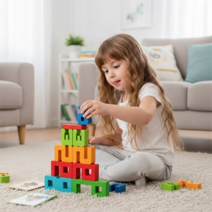 Jeu de construction bois éducatif
