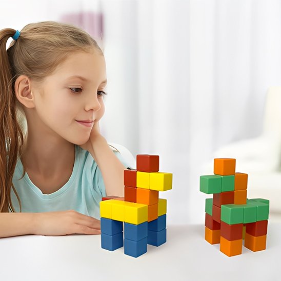 Jeu de construction magnétique multidimensionnelle 