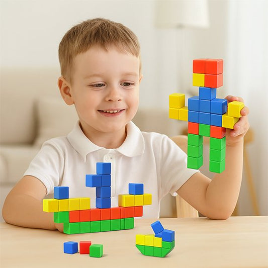 Jeu de construction magnétique solide sécuritaire