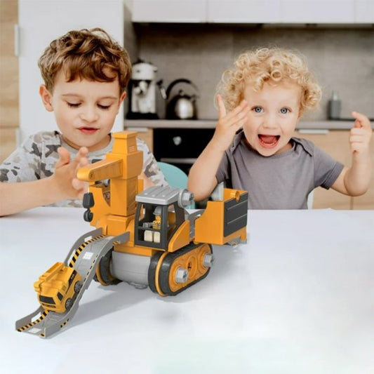 Jeu de construction jaune et gris