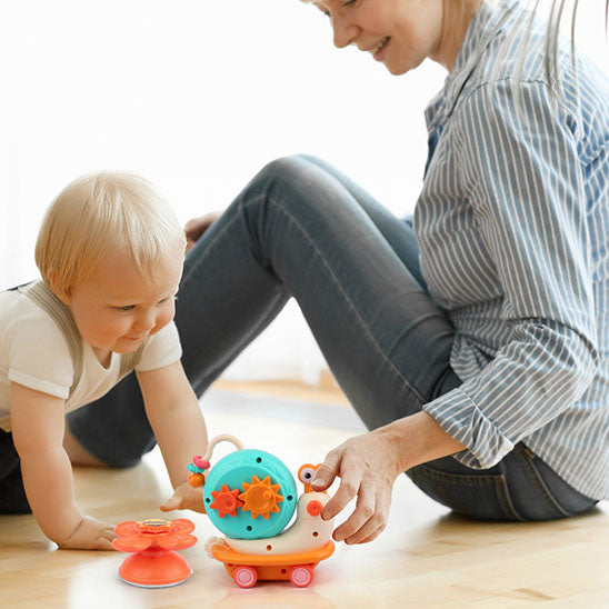 jouet pour bébé bleu-orange