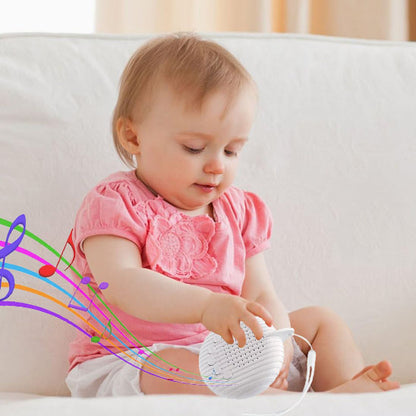 Bébéb joue avec la machine a bruits blancs, fabriquée en ABS et silicone, sans BPA, sûre et durable pour un usage quotidien