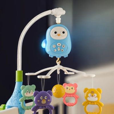 mobile bebe lumineux bleu