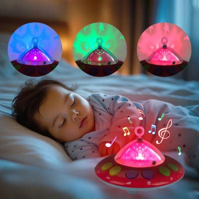 mobile bebe musical lumineux couleur vert rose bleu