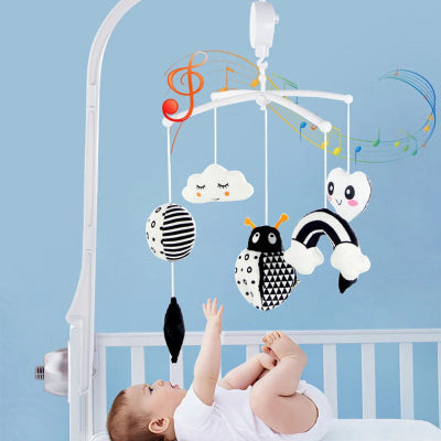 mobile bebe musical lumineux coccinel nuages et arc en ciel